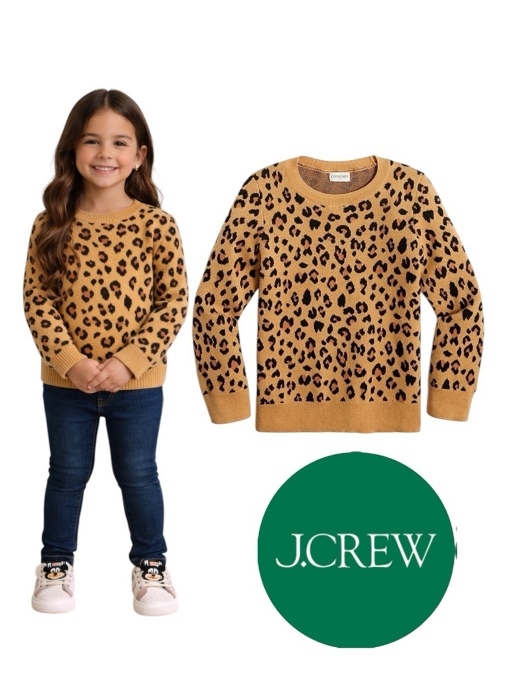 J.Crew Factory Leopard Print Cotton Sweater NWT